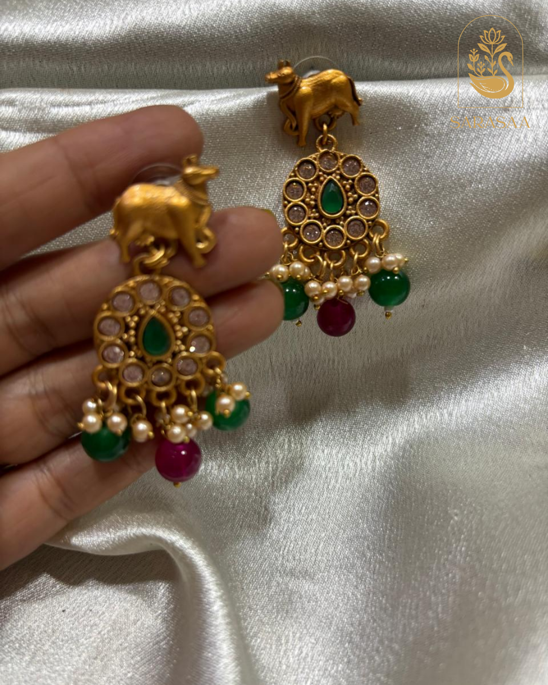 SarasaaFashion Charming Cow Motif Earring - 168