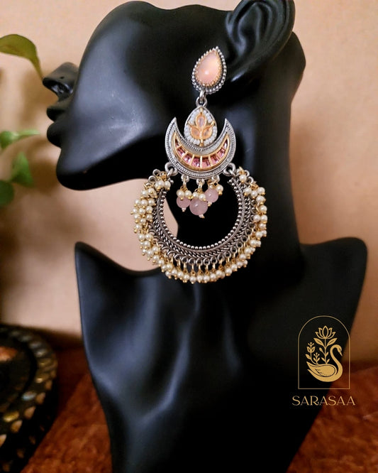 SarasaaFashion Dual Tone Chandbali Dual Tone - Pink - 111