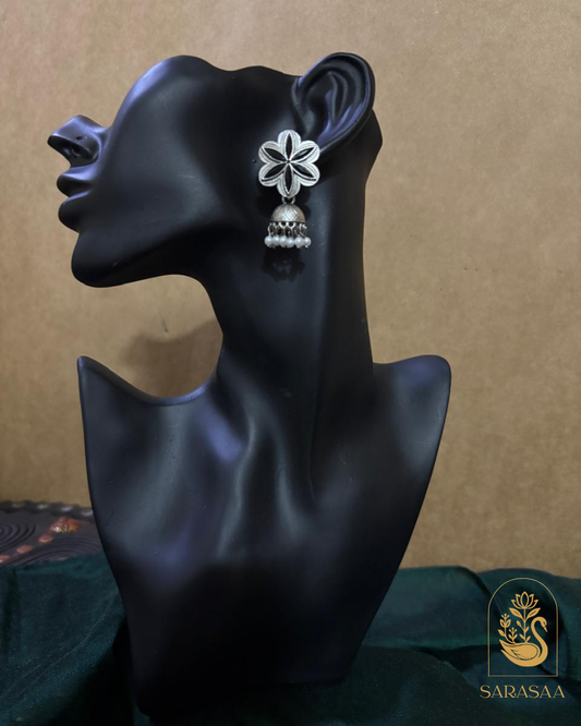SarasaaFashion Silver Danglers/Jhumka Earrings - 189