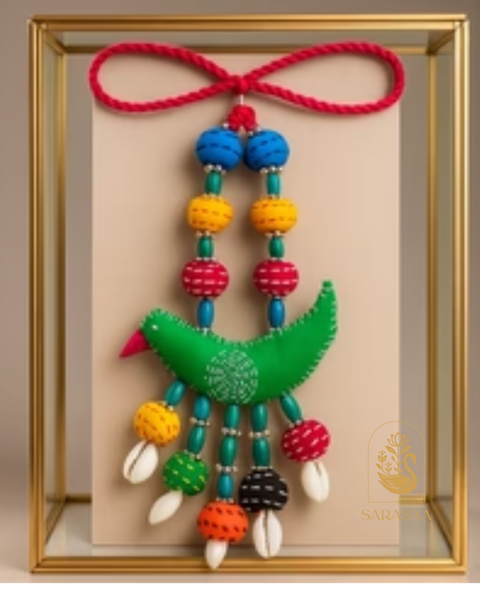 SarasaaFasion Colorful Bird Motif Necklace Set with Earrings - 198