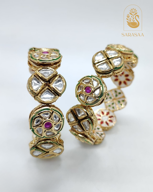 Kundan Bangles - 212